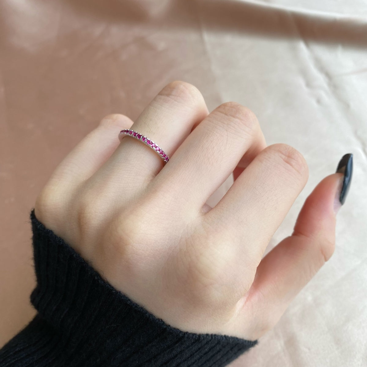 [Elite]Delicate Sparkling Round Cut Daily Ring