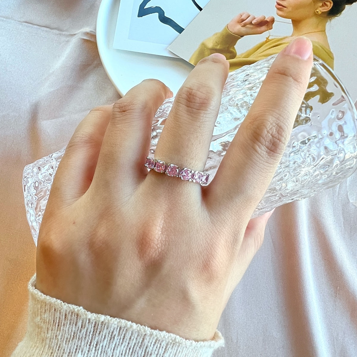 [Elite]Eternity Round Cut Tennis Ring
