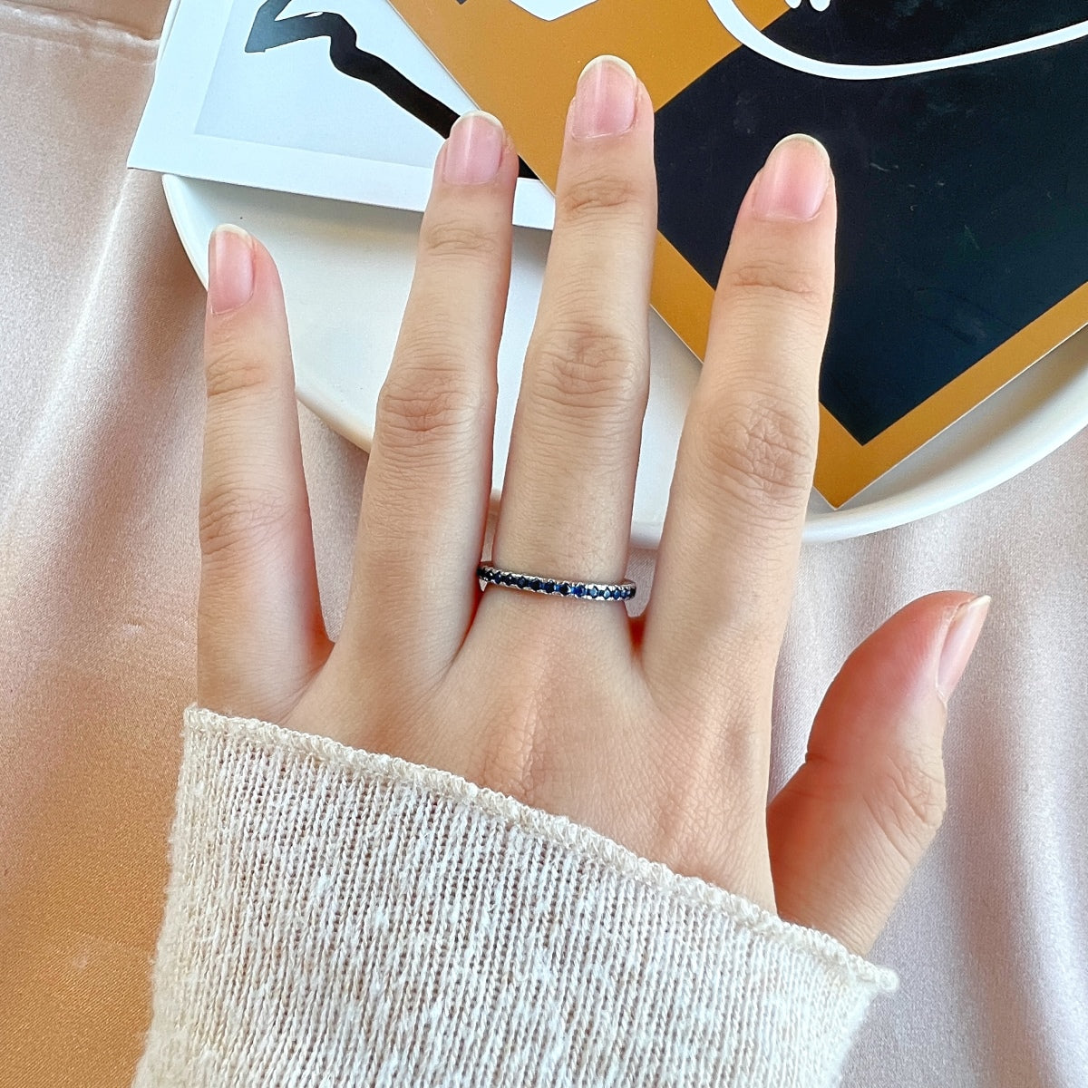 [Elite]Delicate Sparkling Round Cut Daily Ring