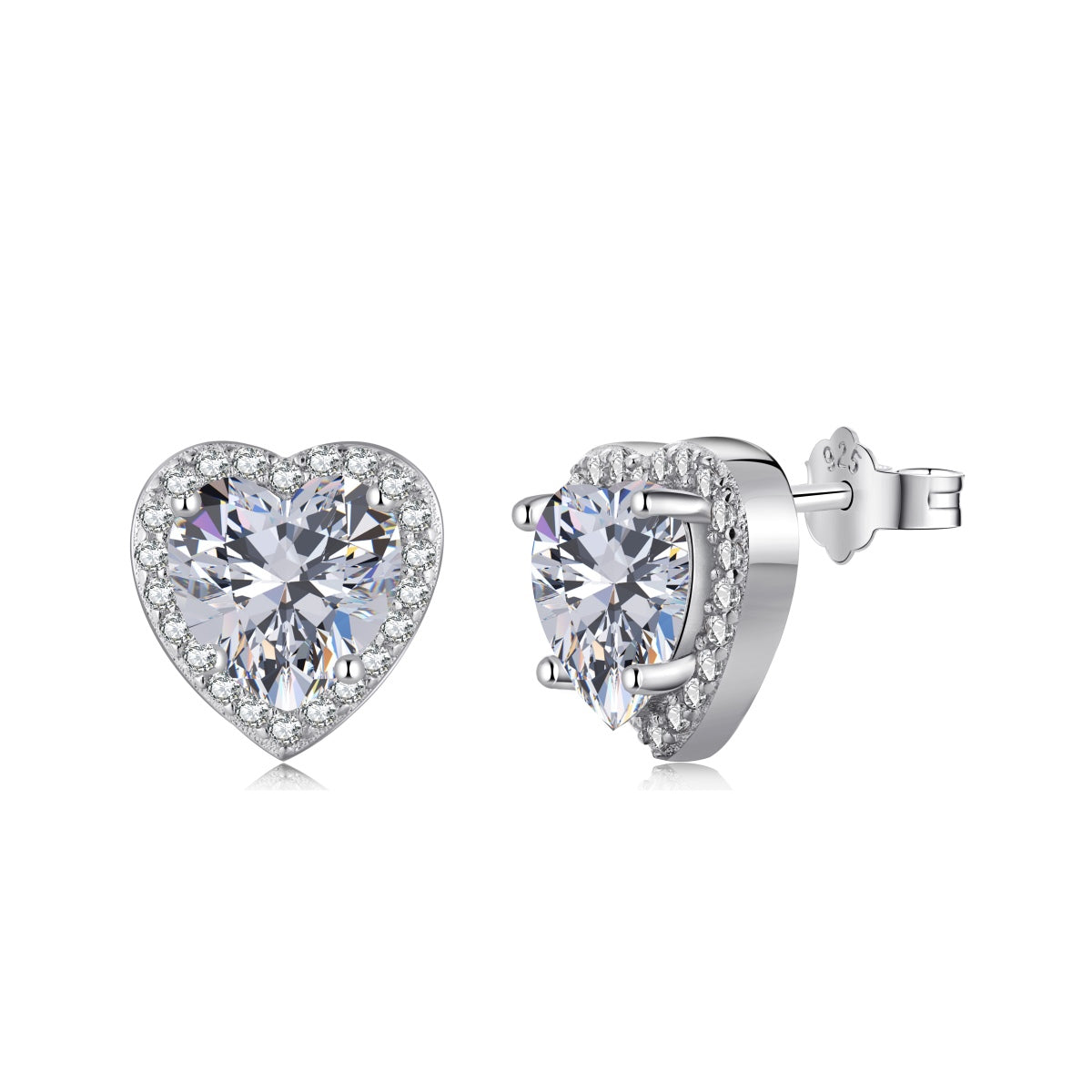 [Elite]Sparkling Heart Shape Lover Earrings
