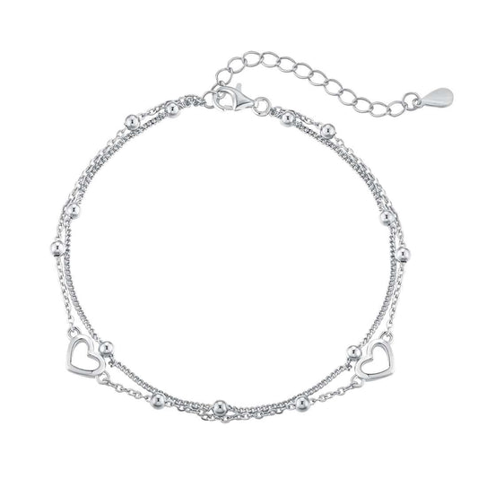 [Elite]Dainty Double Layer Love Heart Bracelet