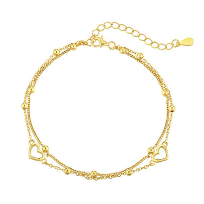 [Elite]Dainty Double Layer Love Heart Bracelet