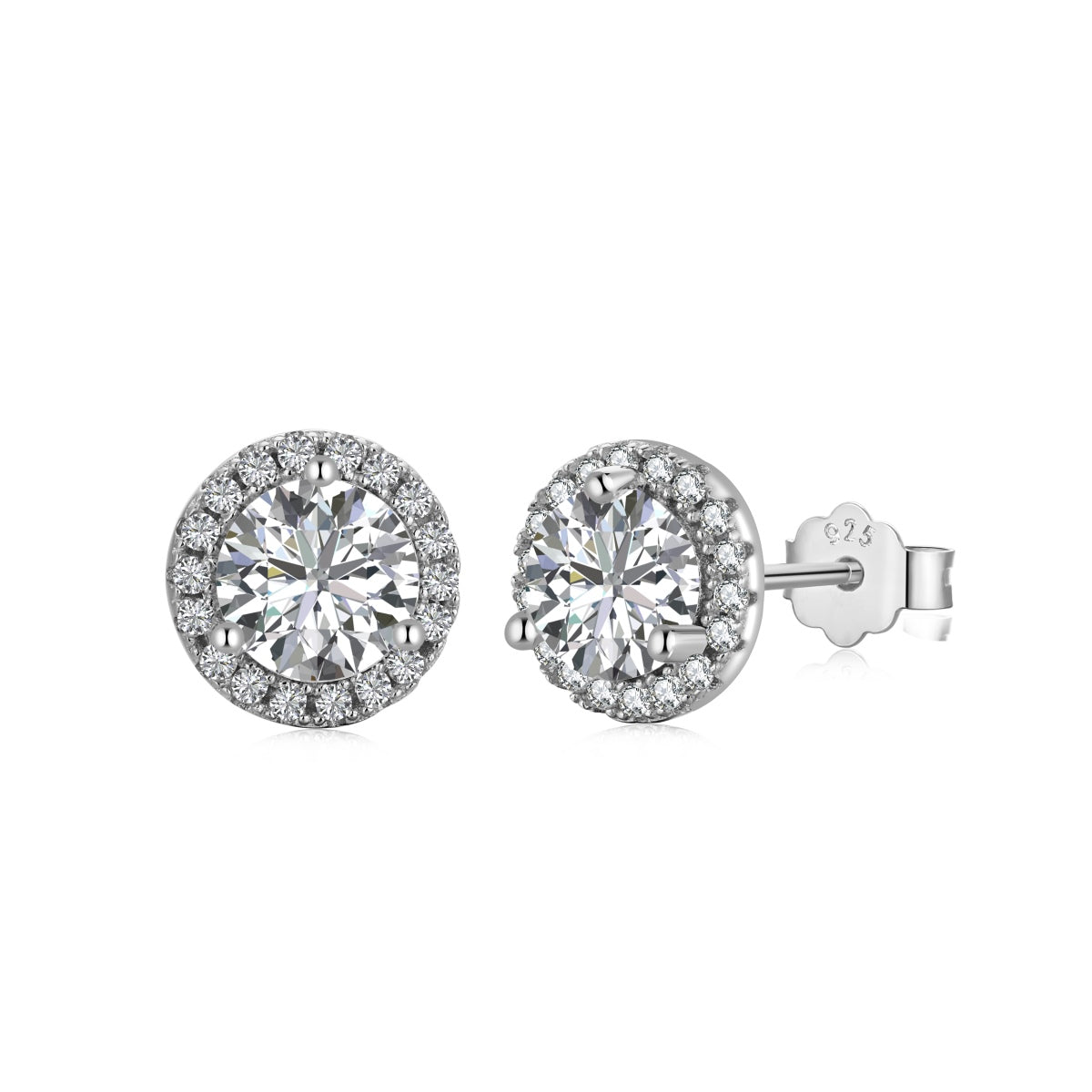 [Elite]Classic Princess Round Shape Earrings