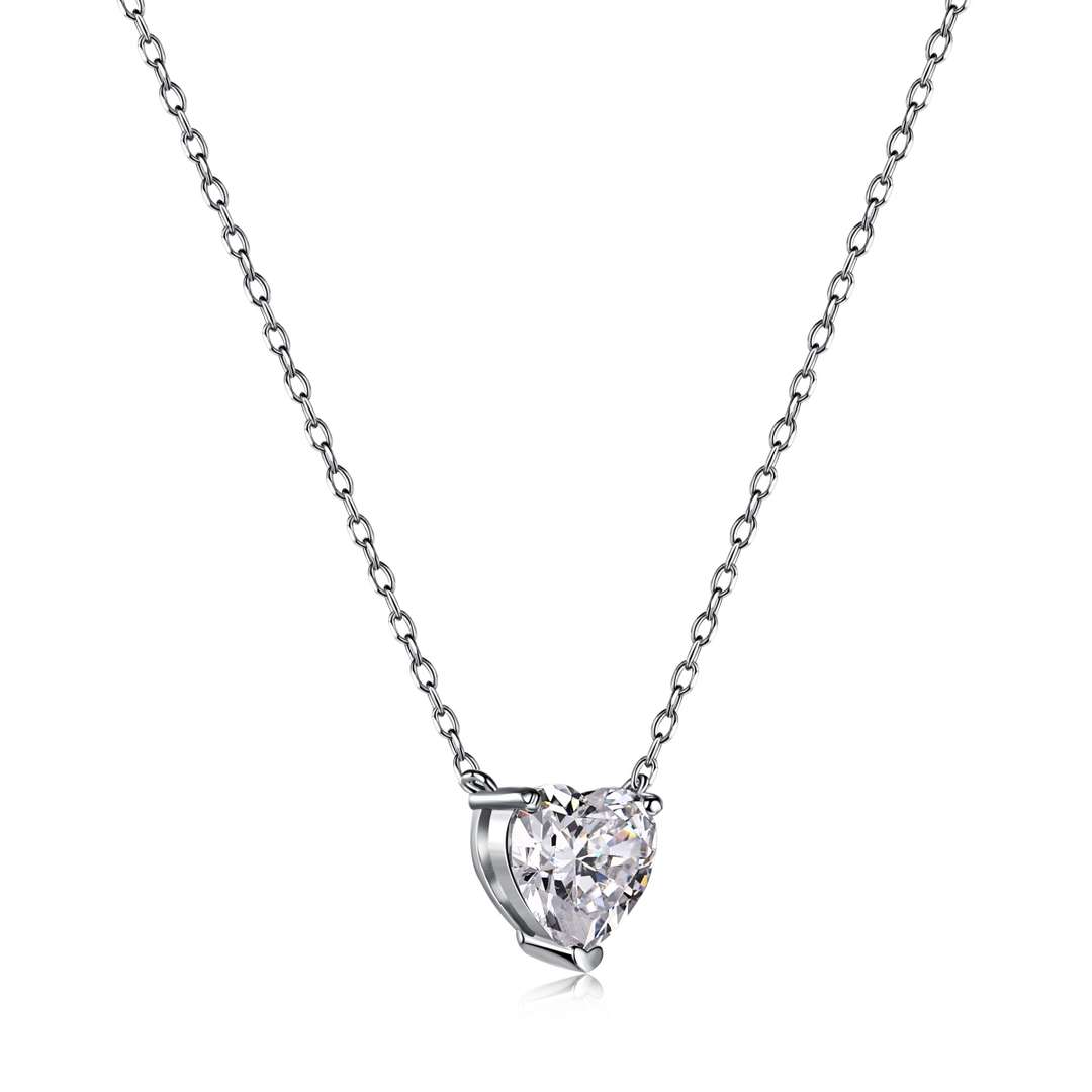 [Elite]Heart Shape Main Stone Pendant Collarbone Necklace