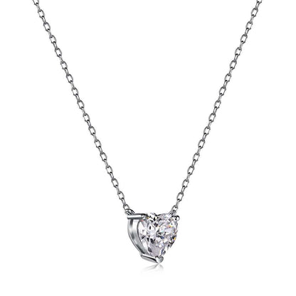 [Elite]Heart Shape Main Stone Pendant Collarbone Necklace