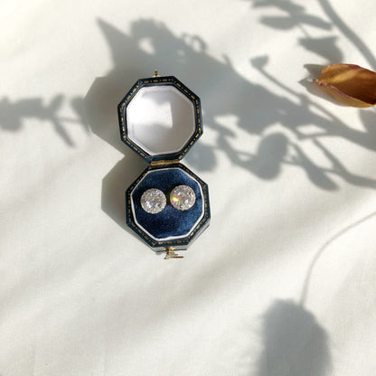 [Elite]Classic Princess Round Shape Earrings