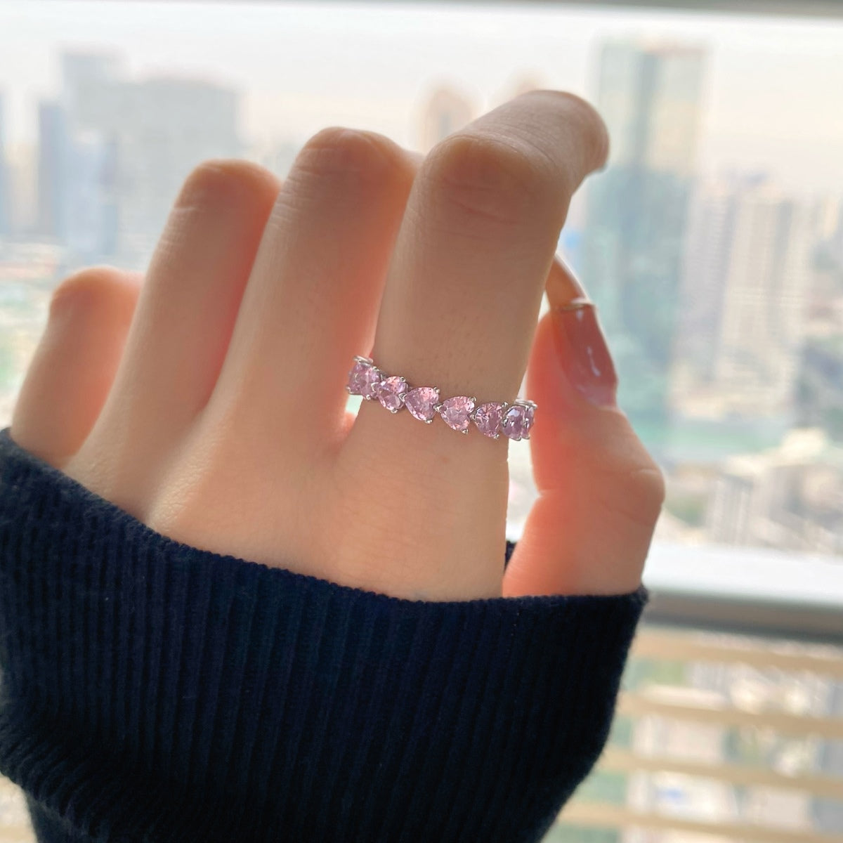 [Elite]0.25 Carat Radiant Romance Heart Cut Lover Ring