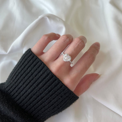 [Elite]Eternity Splashy Romantic Heart Shape Lover Ring