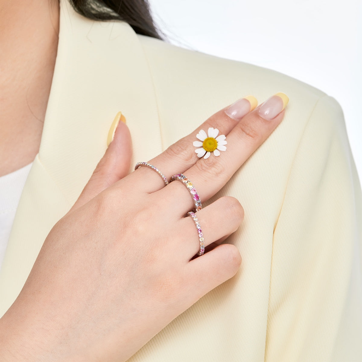 [Elite]Dazzling Lustrous Round Cut Tennis Ring