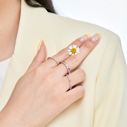 [Elite]Dazzling Lustrous Round Cut Tennis Ring