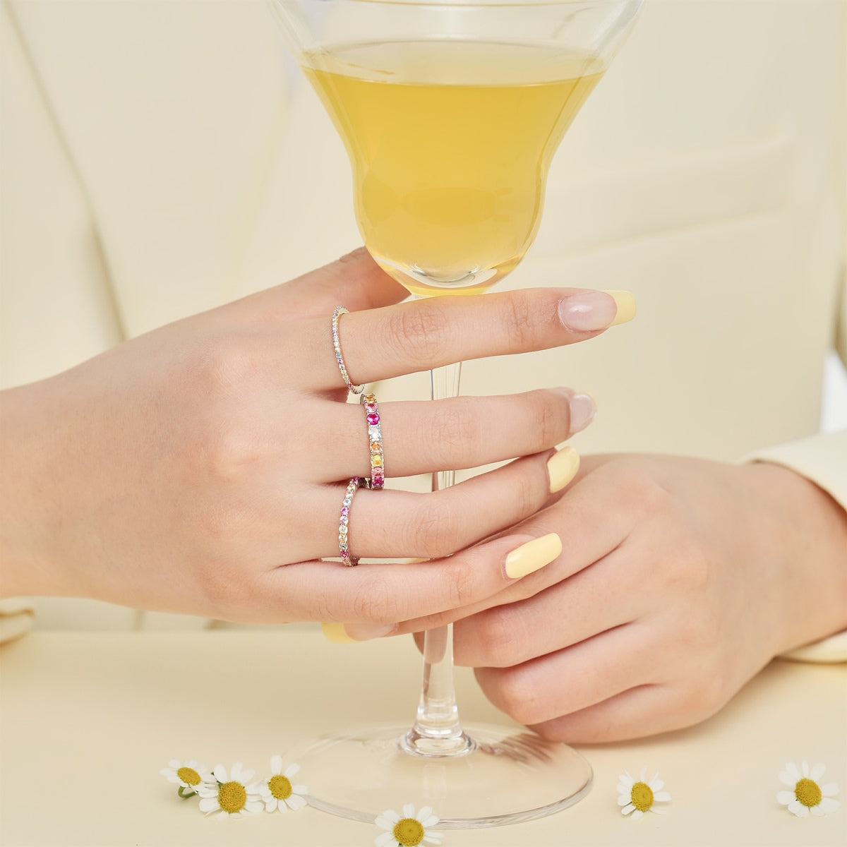 [Elite]Dazzling Lustrous Round Cut Tennis Ring