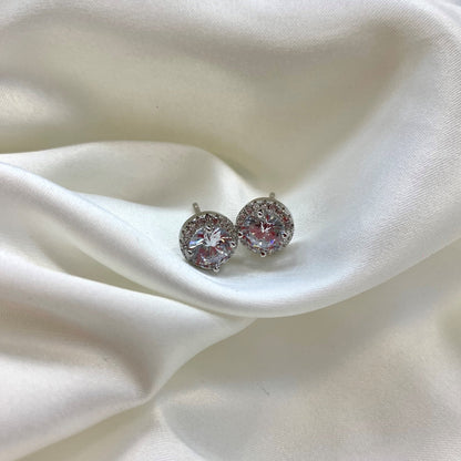 [Elite]Classic Princess Round Shape Earrings