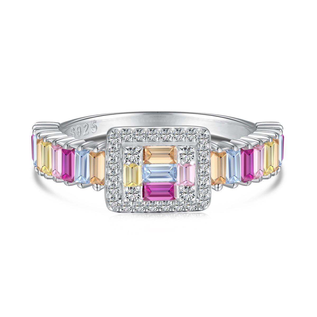 [Elite]Exquisite Colorful Radiant Cut Party Ring