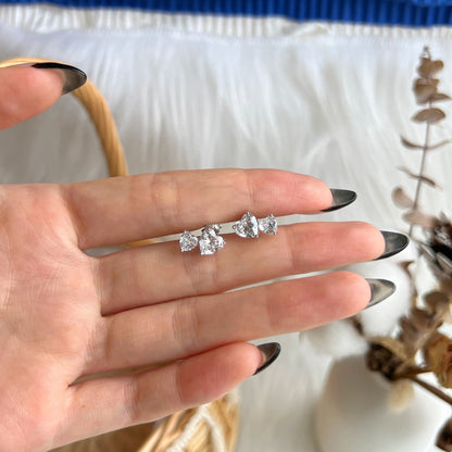 [Elite]Double Heart-Shape Classic Princess Style Earrings