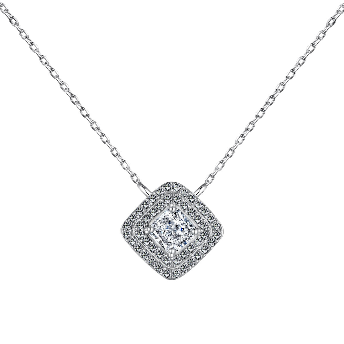 [Elite]Sparkling Asscher Cut Necklace