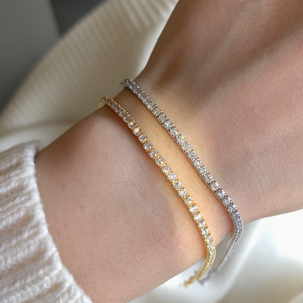 [Elite]Radiant Shinning Princess Cut Tennis Bracelet