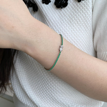 [Elite]Dazzling Colorful Round Cut Daily Bracelet