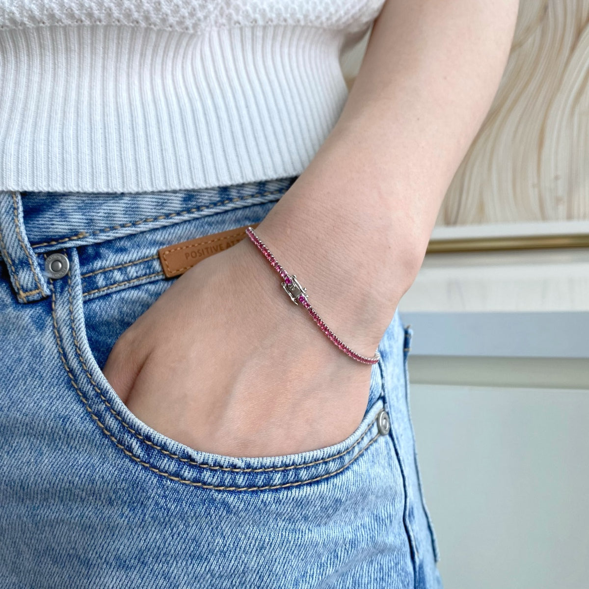 [Elite]Dazzling Colorful Round Cut Daily Bracelet