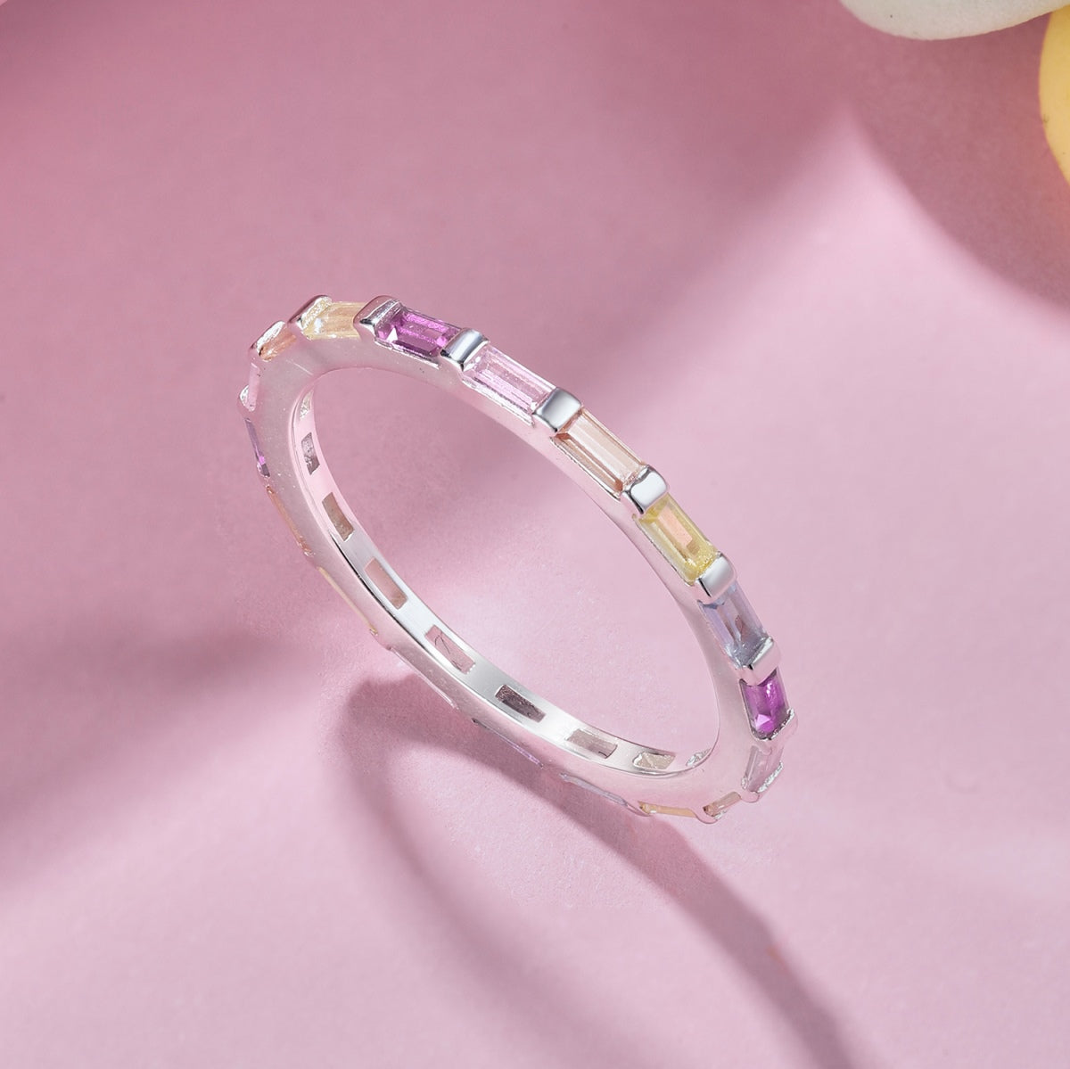 [Elite]Exquisite Multicolored Emerald Cut Daily Ring