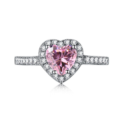 [Elite]Eternity Splashy Romantic Heart Shape Lover Ring