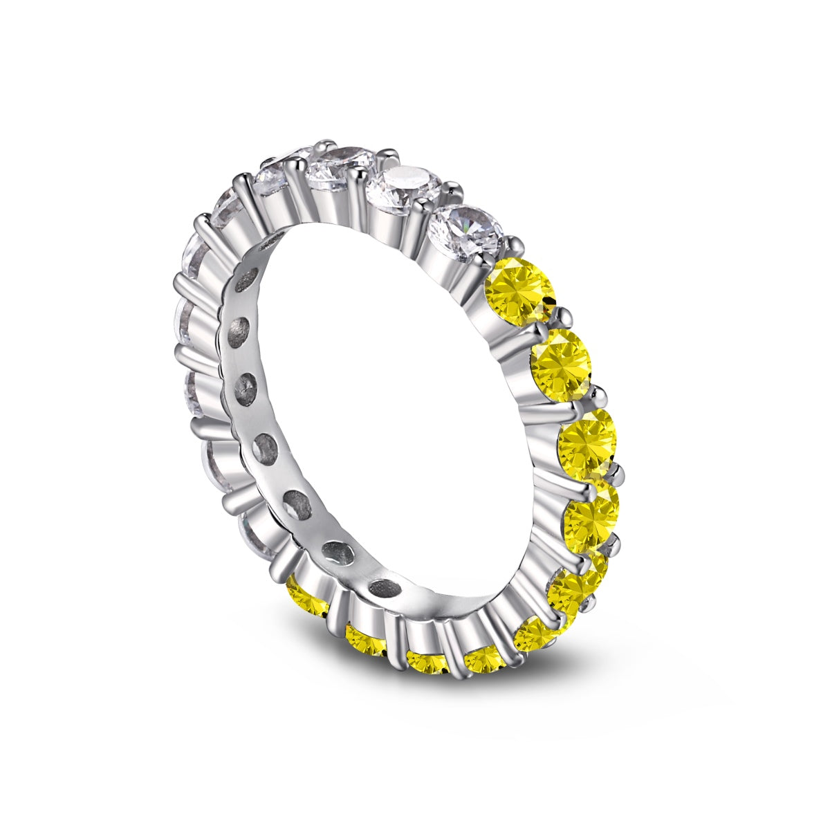 [Elite]Sparkling Round Cut Tennis Ring
