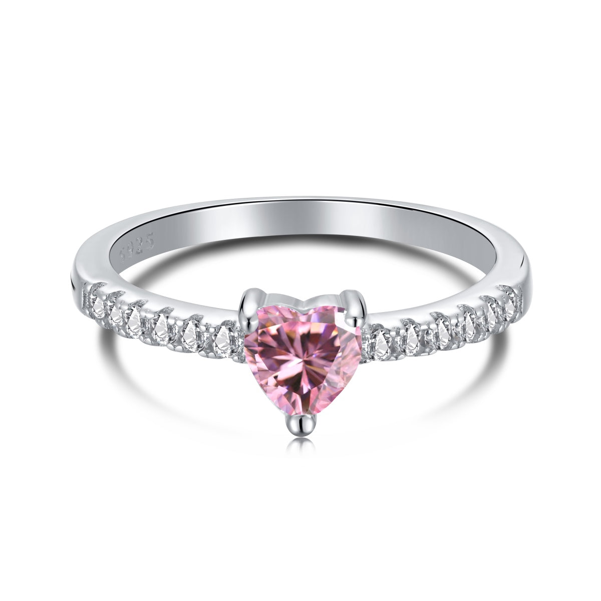 [Elite]0.5 Carat CaratEternity Charming Heart Shape Lover Ring