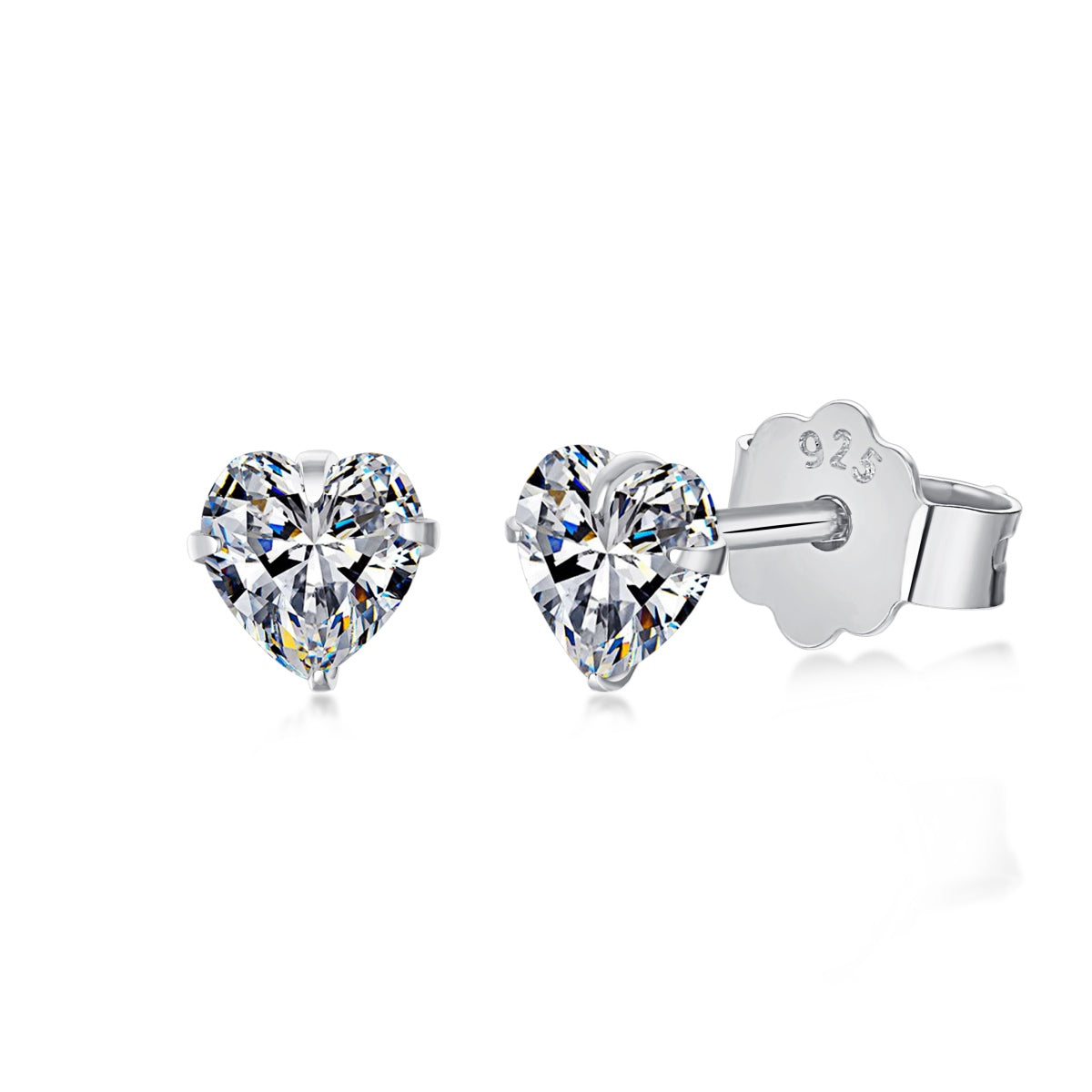 [Elite]Sparkling Heart Shaped Simple Earrings