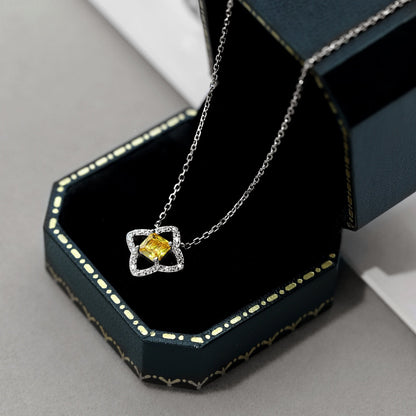 [Elite]Exquisite Flower Shape Princess Cut Necklace