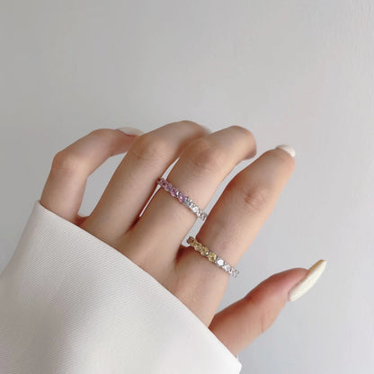 [Elite]Sparkling Round Cut Tennis Ring