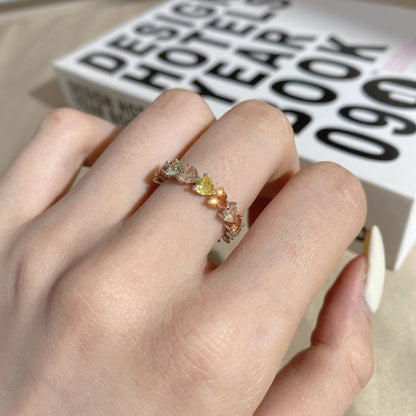 [Elite]0.25 Carat Radiant Romance Heart Cut Lover Ring