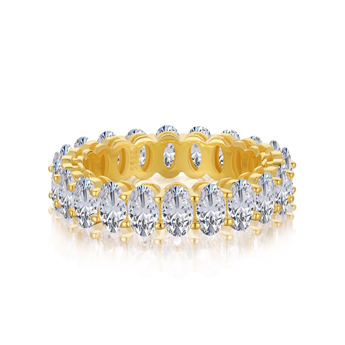 [Elite]Ornate Oval Cut Tennis Ring