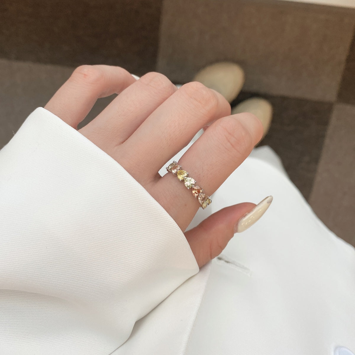 [Elite]0.25 Carat Radiant Romance Heart Cut Lover Ring