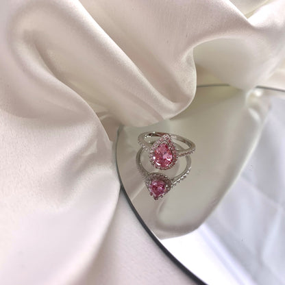 [Elite]1.0 Carat Luxurious Resplendent Water Drop Shape Wedding Ring