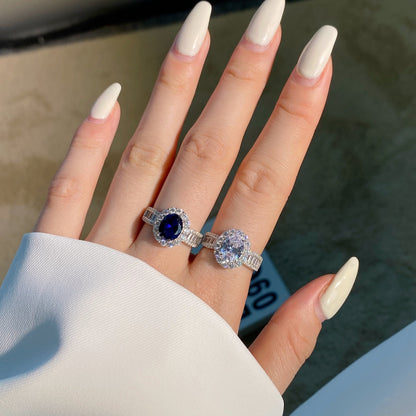 [Elite]1.5 Carat Dazzling Charming Oval Cut Banquet Ring