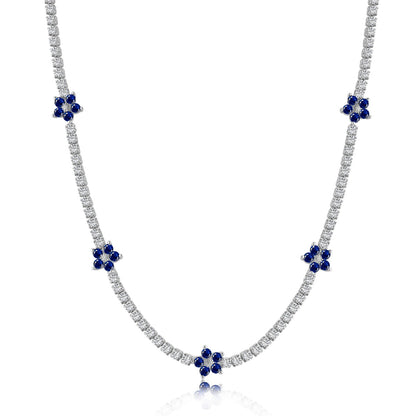 [Elite]Luxurious Colorful Flower Tennis Necklace