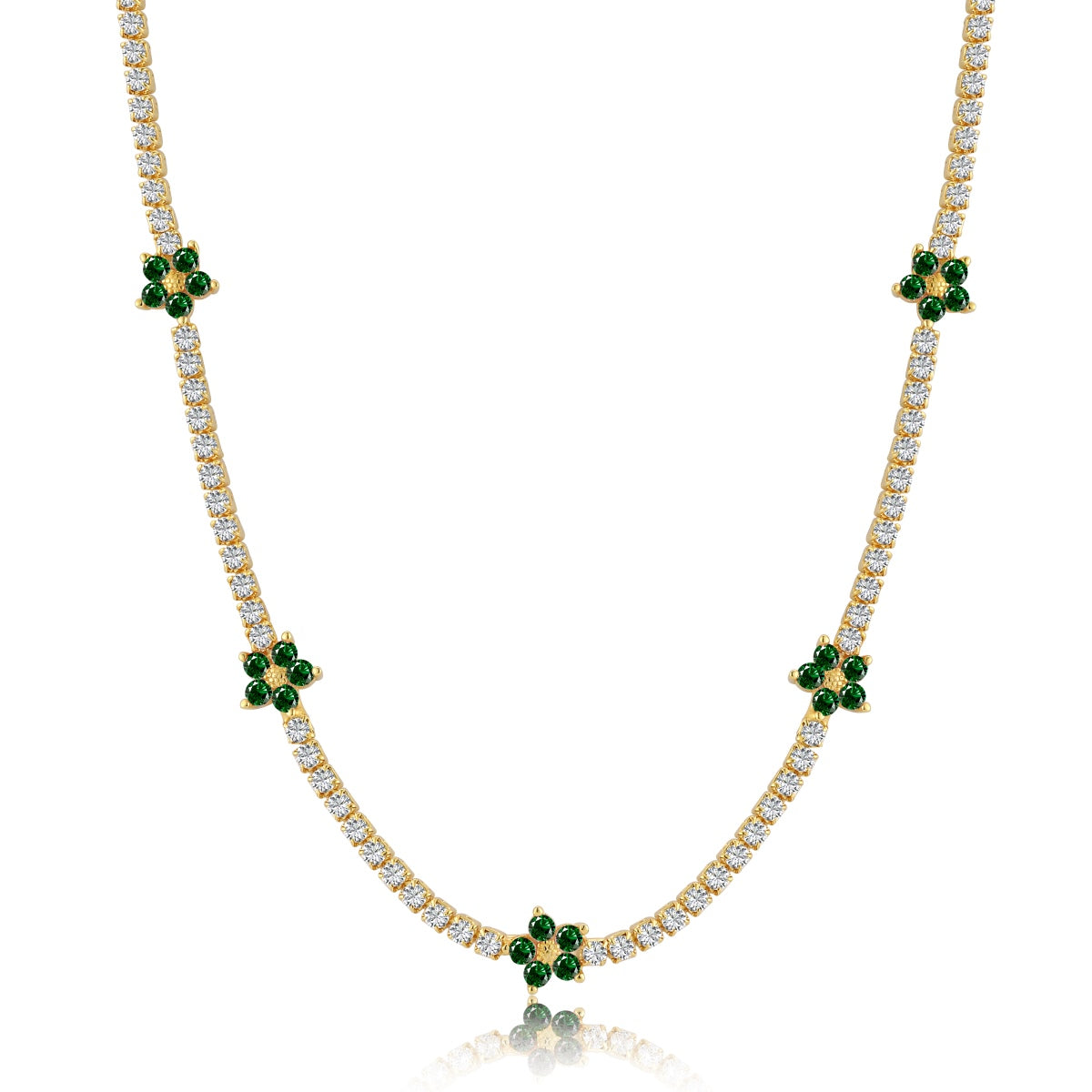 [Elite]Luxurious Colorful Flower Tennis Necklace