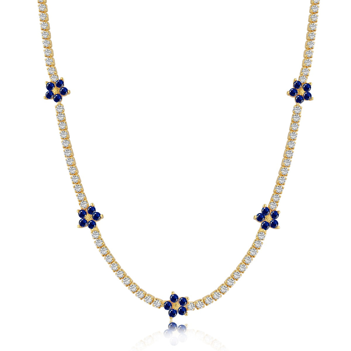 [Elite]Luxurious Colorful Flower Tennis Necklace