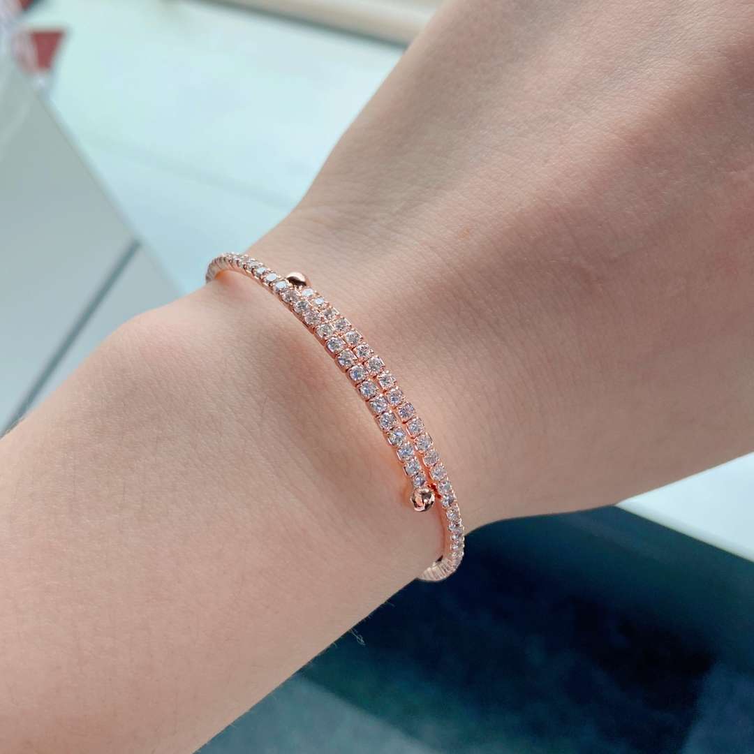 [Elite]Row of Diamonds Round Fashion Bracelet