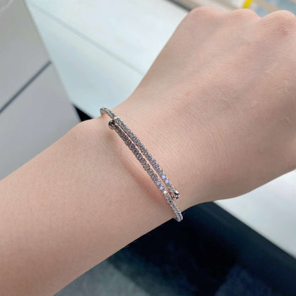 [Elite]Row of Diamonds Round Fashion Bracelet
