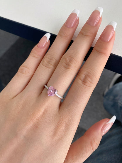 [Elite]2.0 Carat Dazzling Lustrous Heart Cut Lover Ring
