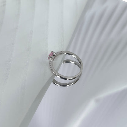 [Elite]0.5 Carat CaratEternity Charming Heart Shape Lover Ring