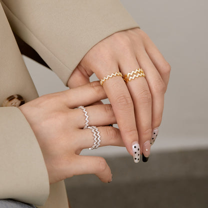 [Elite]Delicate Enchanting Wave Shape Daily Ring