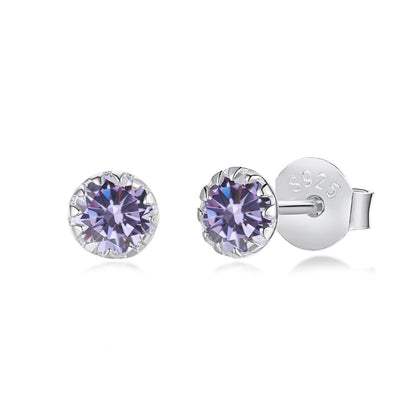 [Elite]Sparkling Colorful Round Shape Earrings