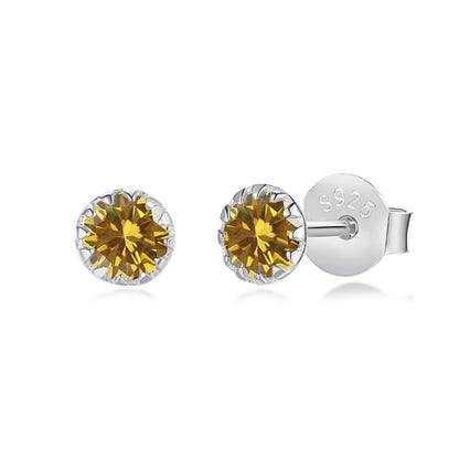 [Elite]Sparkling Colorful Round Shape Earrings