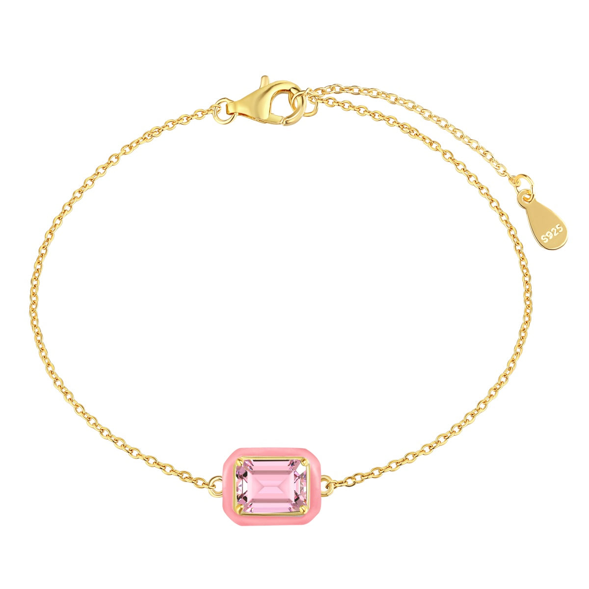 [Elite]2.0 Carat Sparkling Colorful Emerald Cut Daily Bracelet