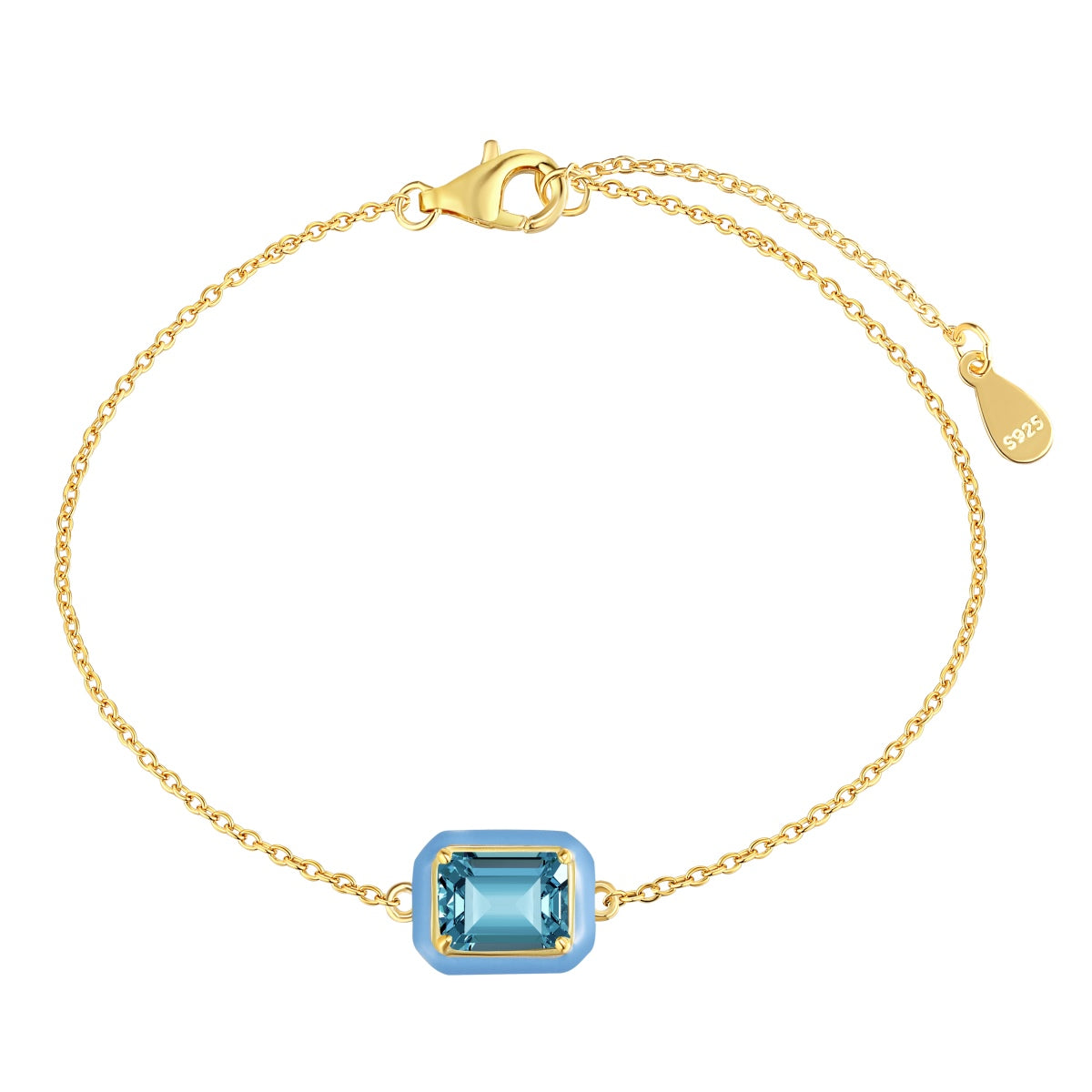 [Elite]2.0 Carat Sparkling Colorful Emerald Cut Daily Bracelet