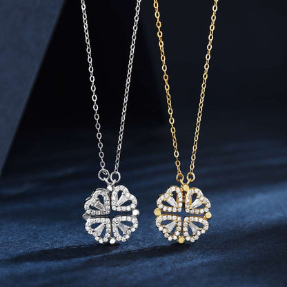[Elite]Ornate Heart Cut Flower Shape Necklace