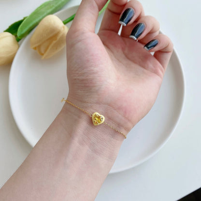 [Elite]Sparkling Romantic Heart Shape Lover Bracelet