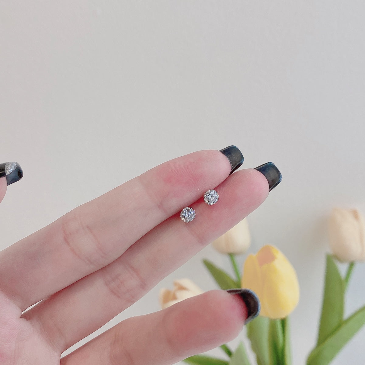 [Elite]Sparkling Colorful Round Shape Earrings