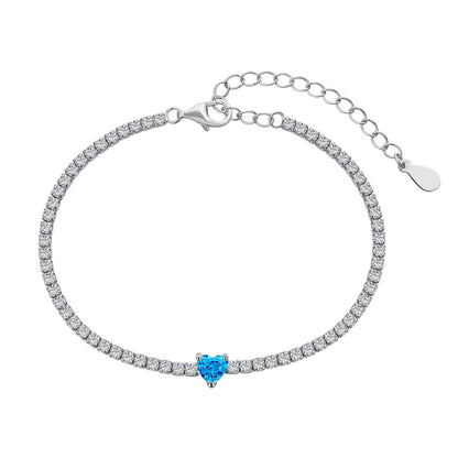 [Elite]0.5 Carat Elegant Romantic Heart Shape Lover Bracelet